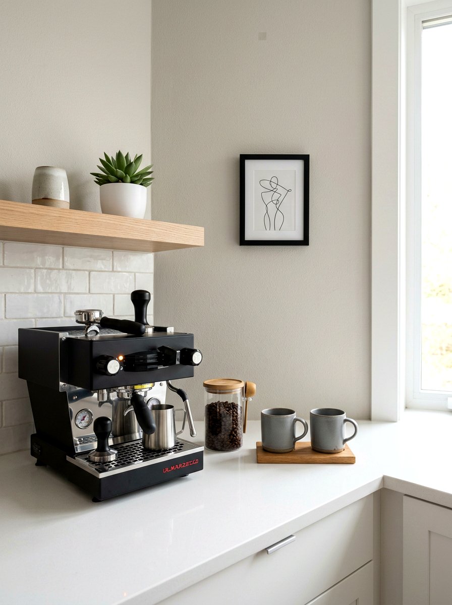 Minimalist coffee corner - 30 coffee station ideas