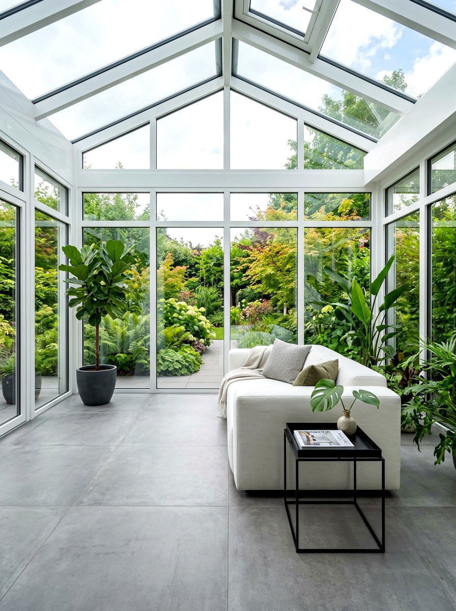 Minimalist conservatory layout - 30 conservatory decor ideas