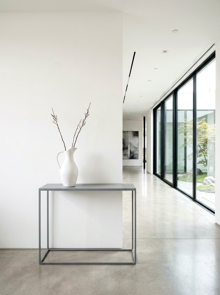Minimalist console display - 30 hallway console styling ideas
