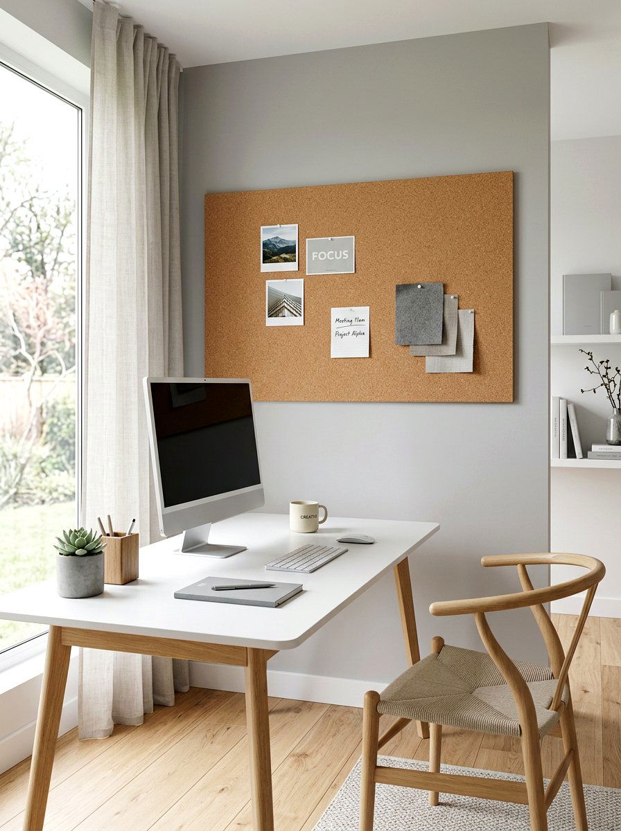 Minimalist cork board office - 30 pinboard office aesthetic ideas