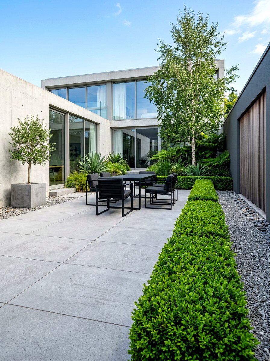 Minimalist courtyard - 30 enclosed courtyard ideas