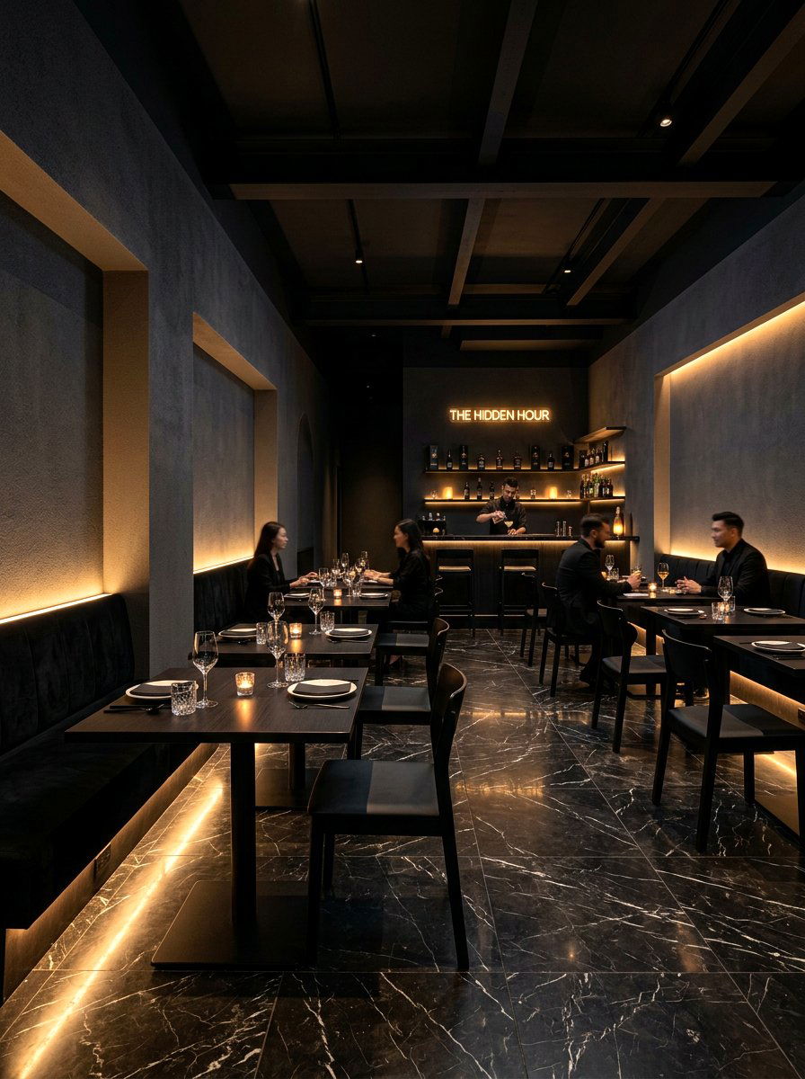 Minimalist dark speakeasy dining room - 30 speakeasy dining room ideas