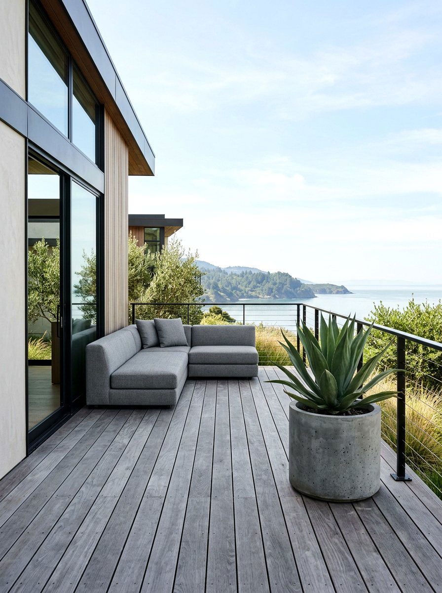 Minimalist deck space - 30 sunset deck decor ideas