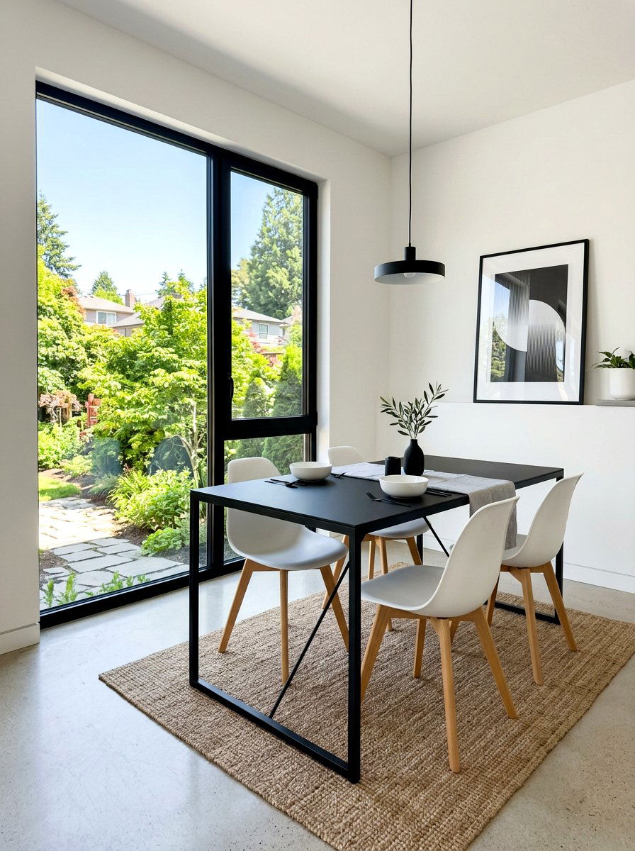 Minimalist dining corner - 30 bright breakfast room ideas