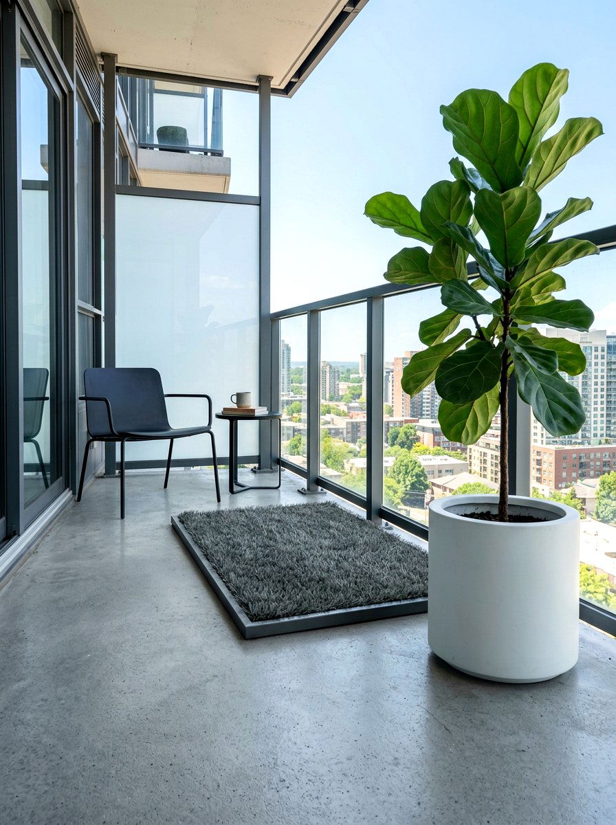Minimalist dog potty area - 30 balcony pet potty area ideas