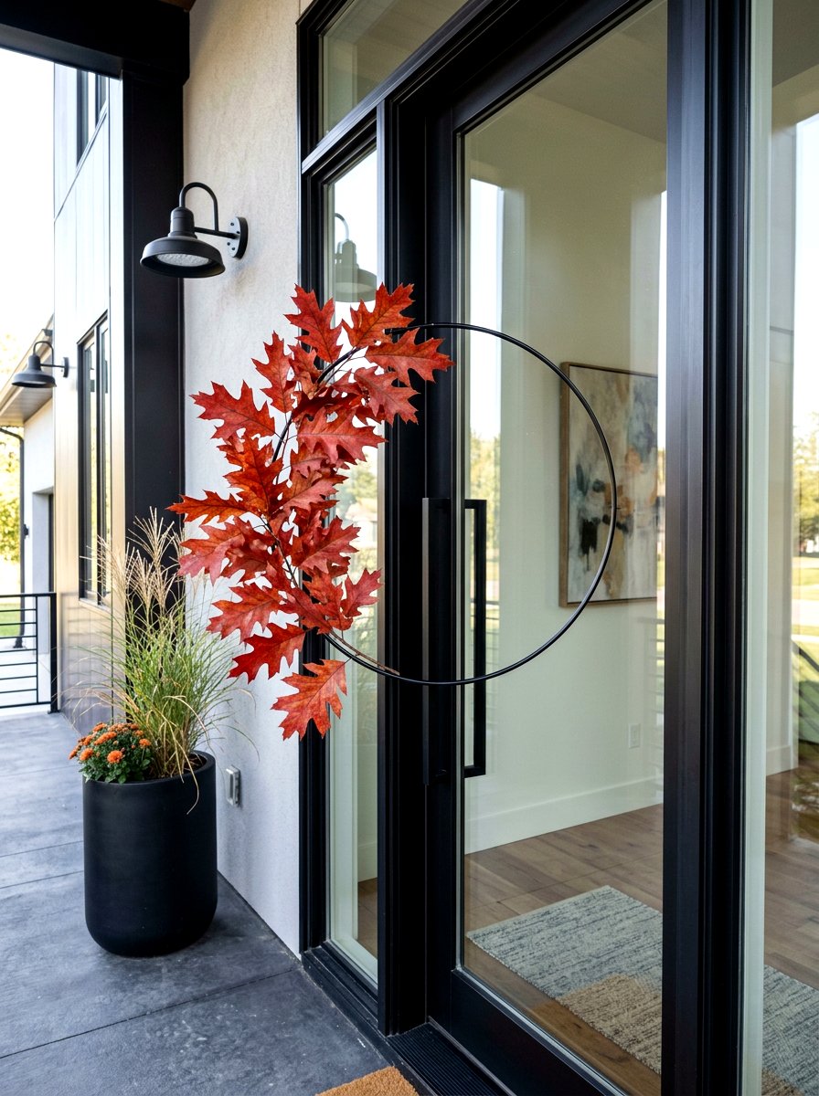 Minimalist fall wreath - 30 fall wreath ideas