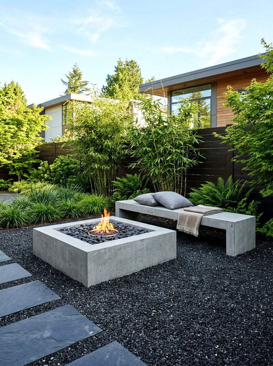 Minimalist fire pit - 30 round fire pit ideas