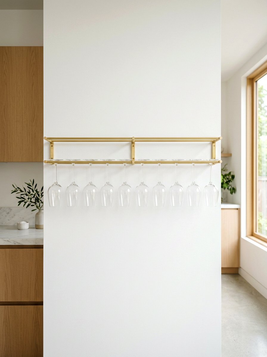 Minimalist glassware rack - 30 glassware display ideas