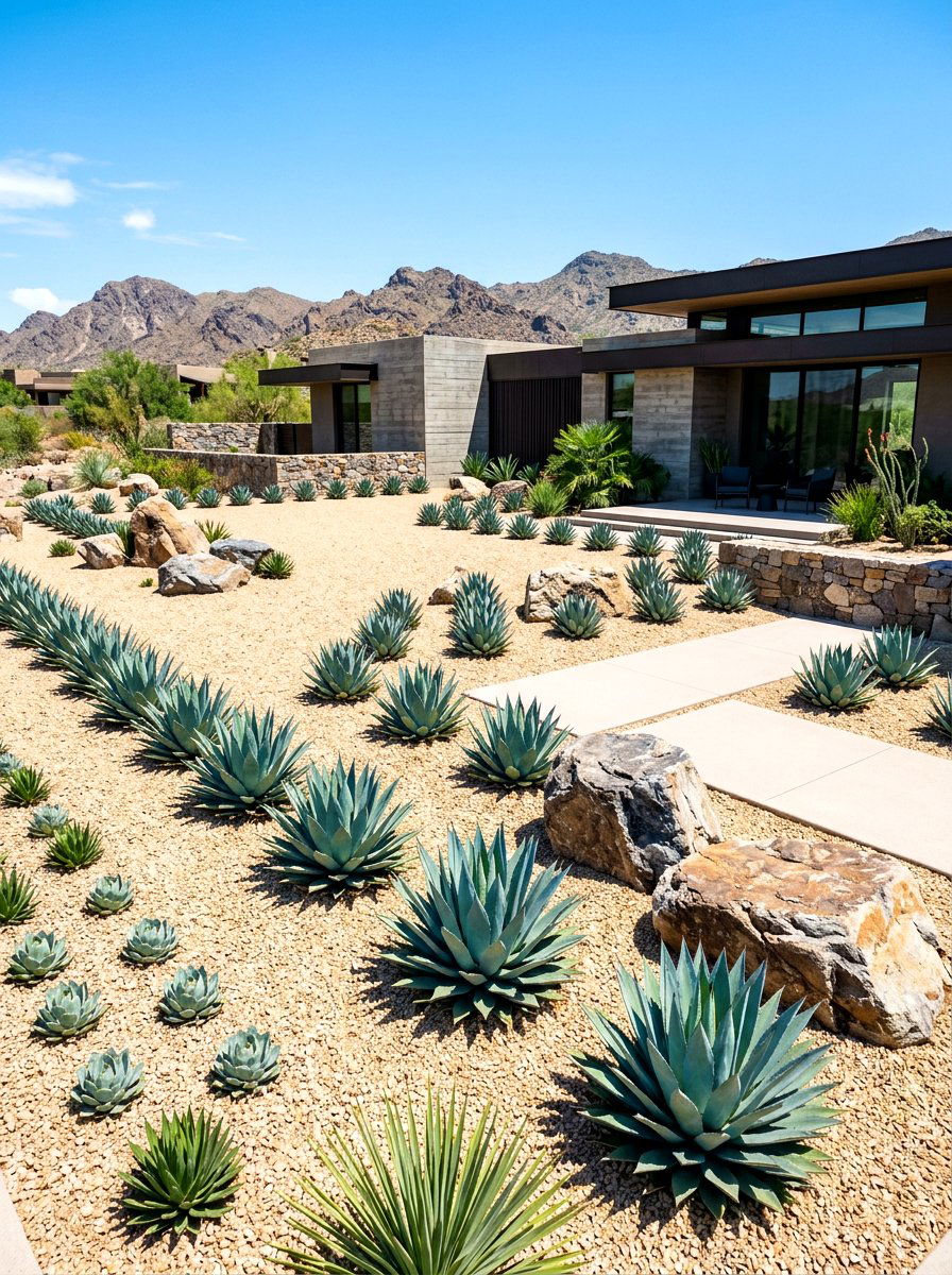 Minimalist gravel garden - 30 modern garden ideas