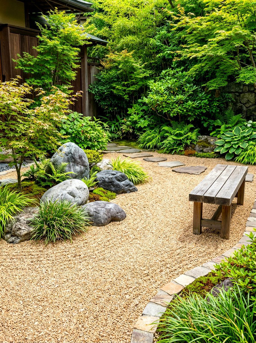 Minimalist gravel garden patio - 30 warm minimalist patio ideas