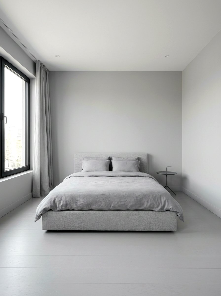 Minimalist gray bedroom - 30 gray bedroom ideas