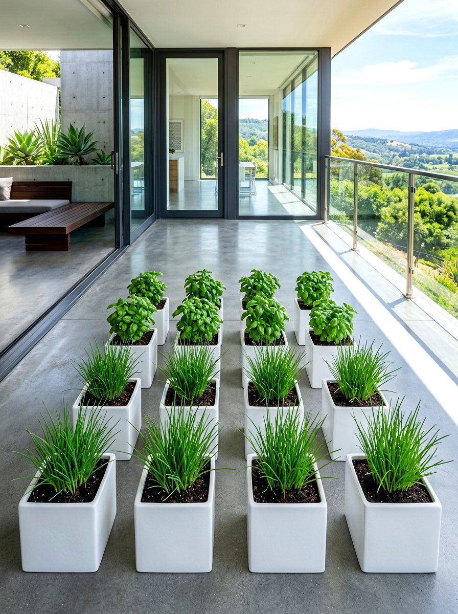 Minimalist herb garden layout - 30 rooftop herb garden ideas