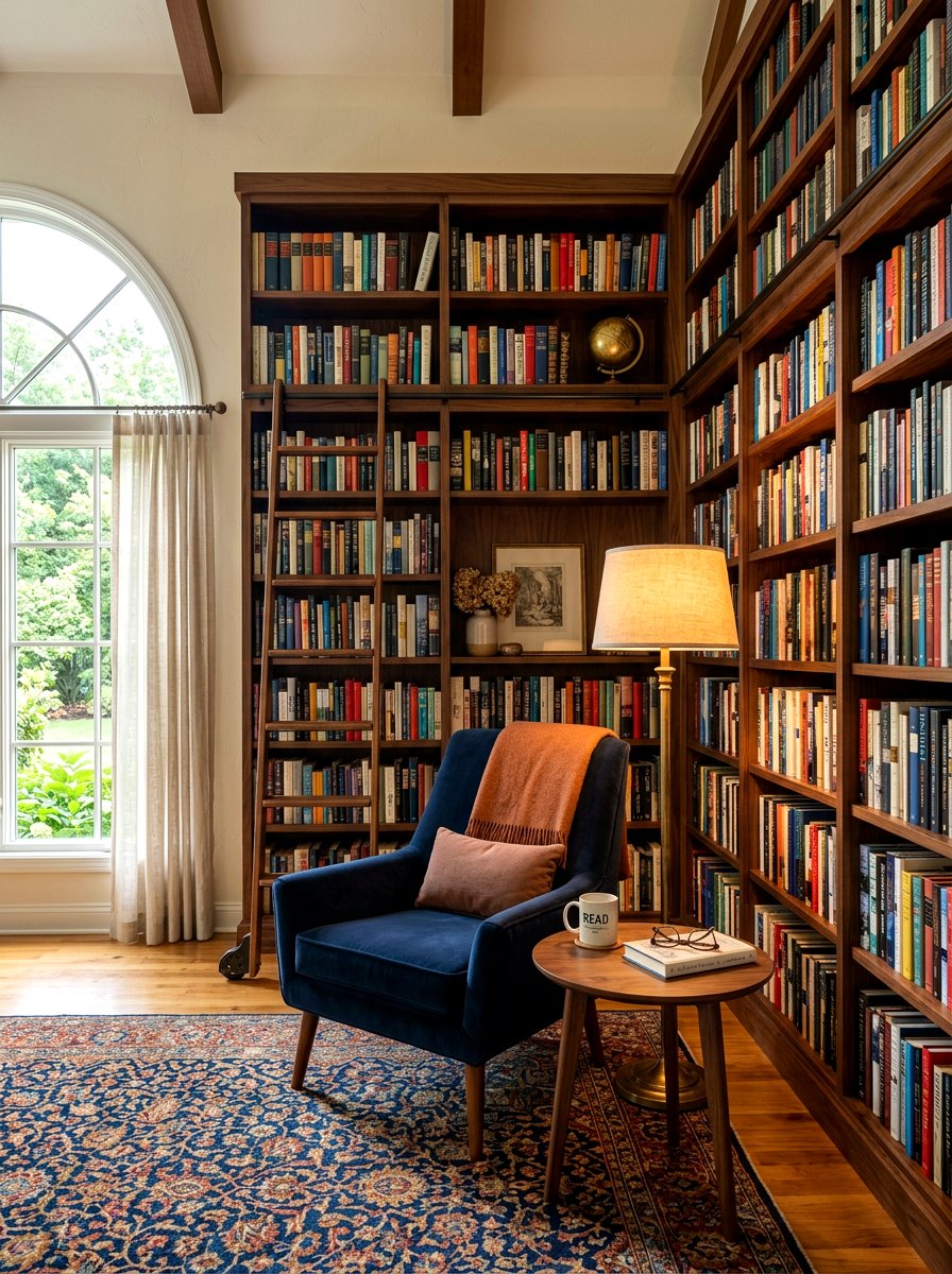 Minimalist home library - 30 calm minimal decor ideas
