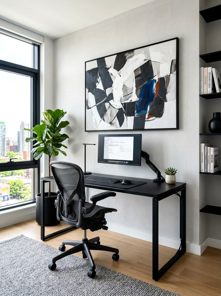 Minimalist home office setup - 30 cozy home office ideas