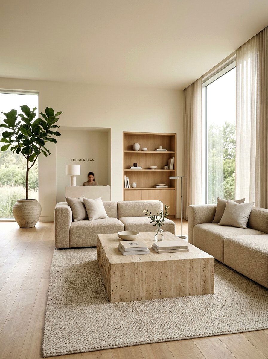 Minimalist hotel reception look - 30 hotel lobby living room ideas
