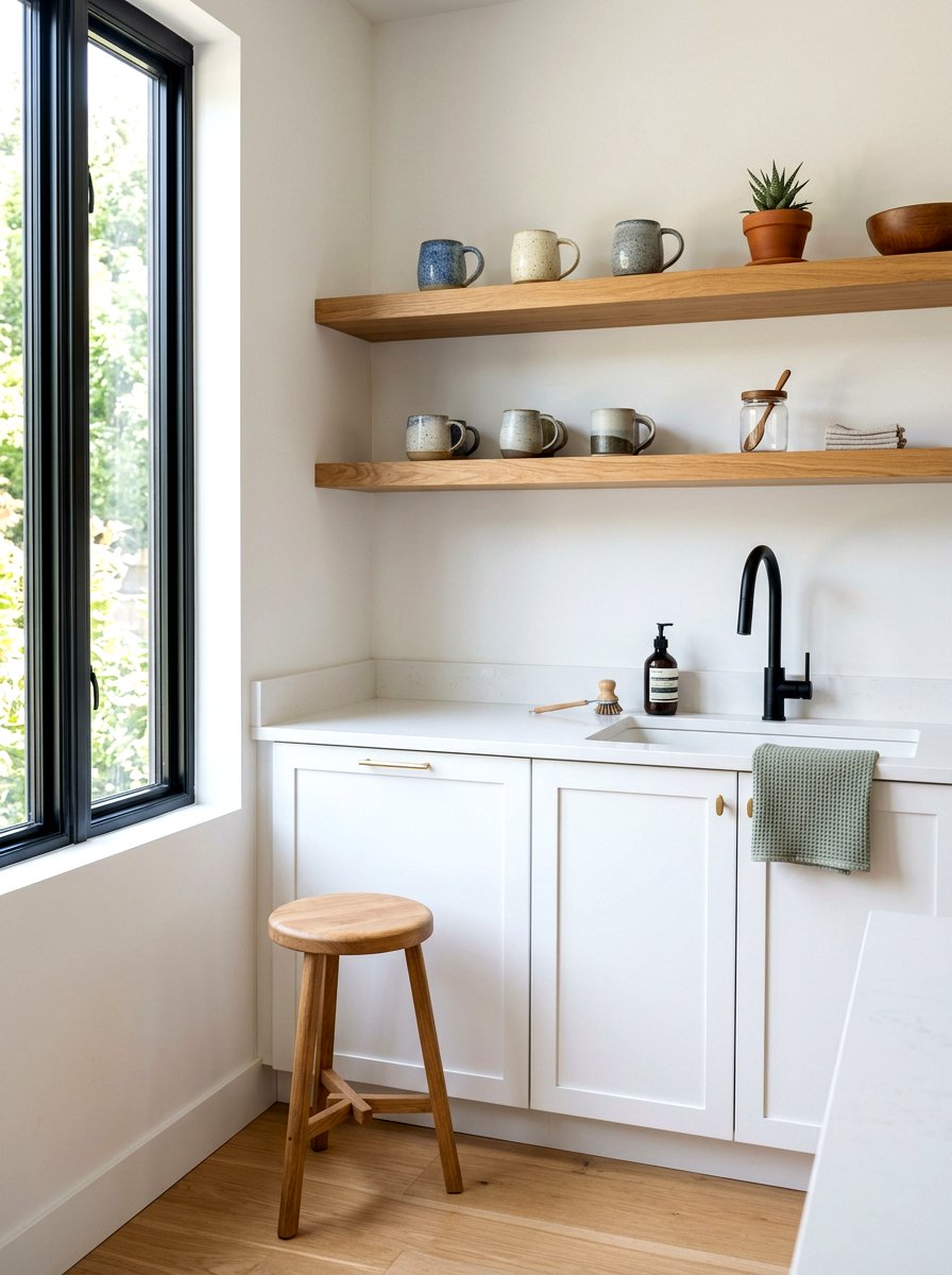 Minimalist kitchen corner - 30 calm minimal decor ideas