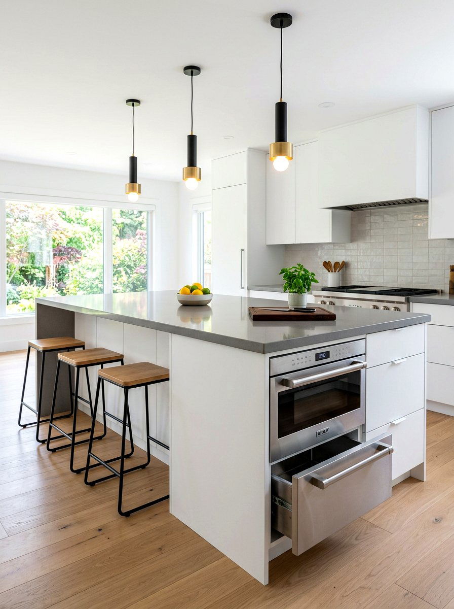 Minimalist kitchen island - 30 drawer microwave ideas