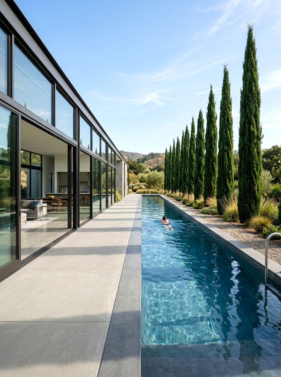 Minimalist lap pool - 30 modern pool ideas