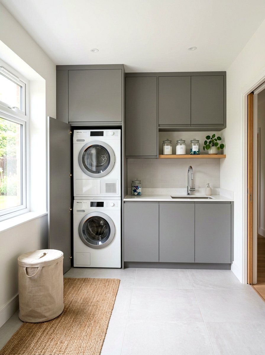 Minimalist laundry room cabinetry - 30 modern laundry room ideas