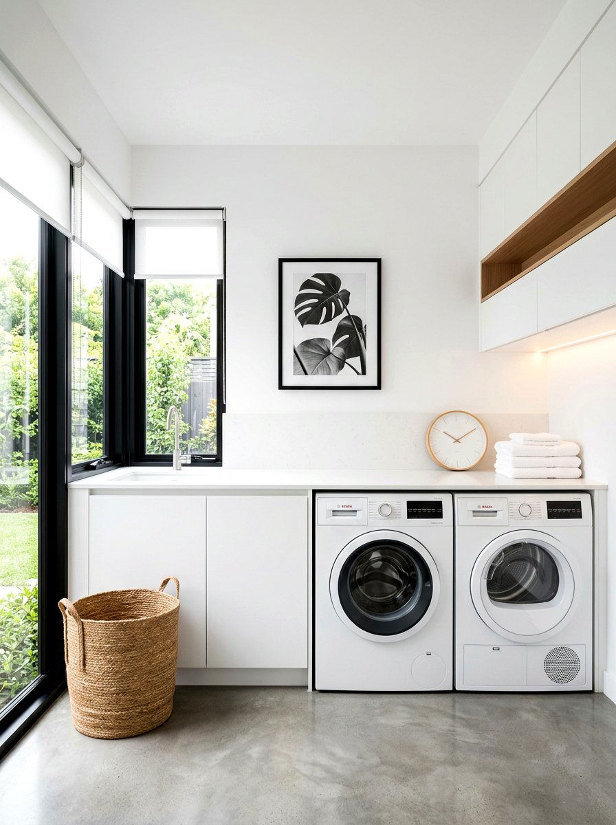Minimalist laundry room decor - 30 eco laundry room ideas