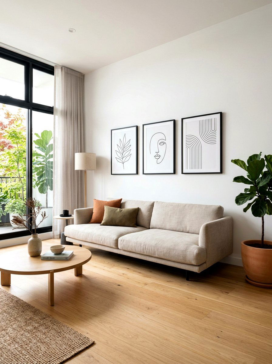 Minimalist line art - 30 empty wall ideas