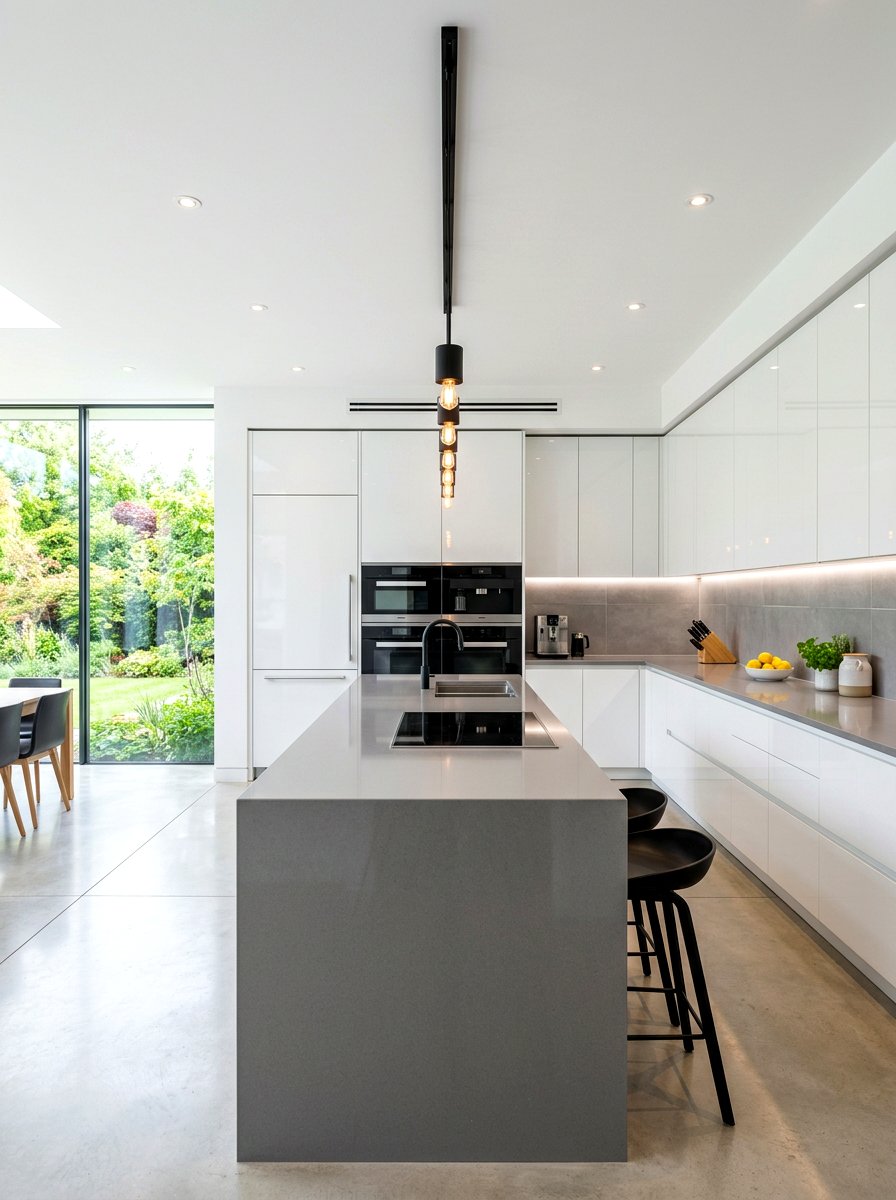 Minimalist linear cluster light - 30 dramatic pendant cluster ideas