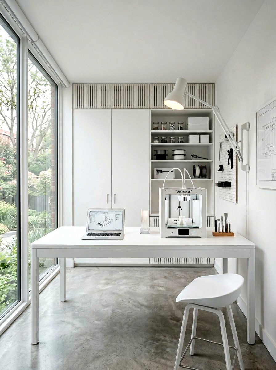 Minimalist maker space - 30 maker space ideas