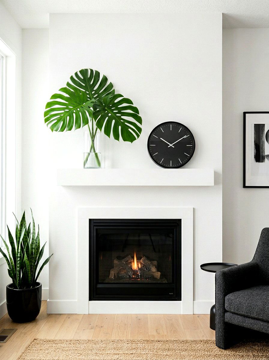 Minimalist mantel - 30 summer mantel decor ideas