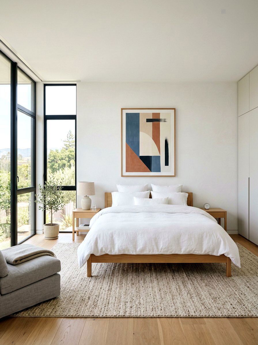 Minimalist master bedroom for mental clarity - 30 phone free bedroom ideas for adults