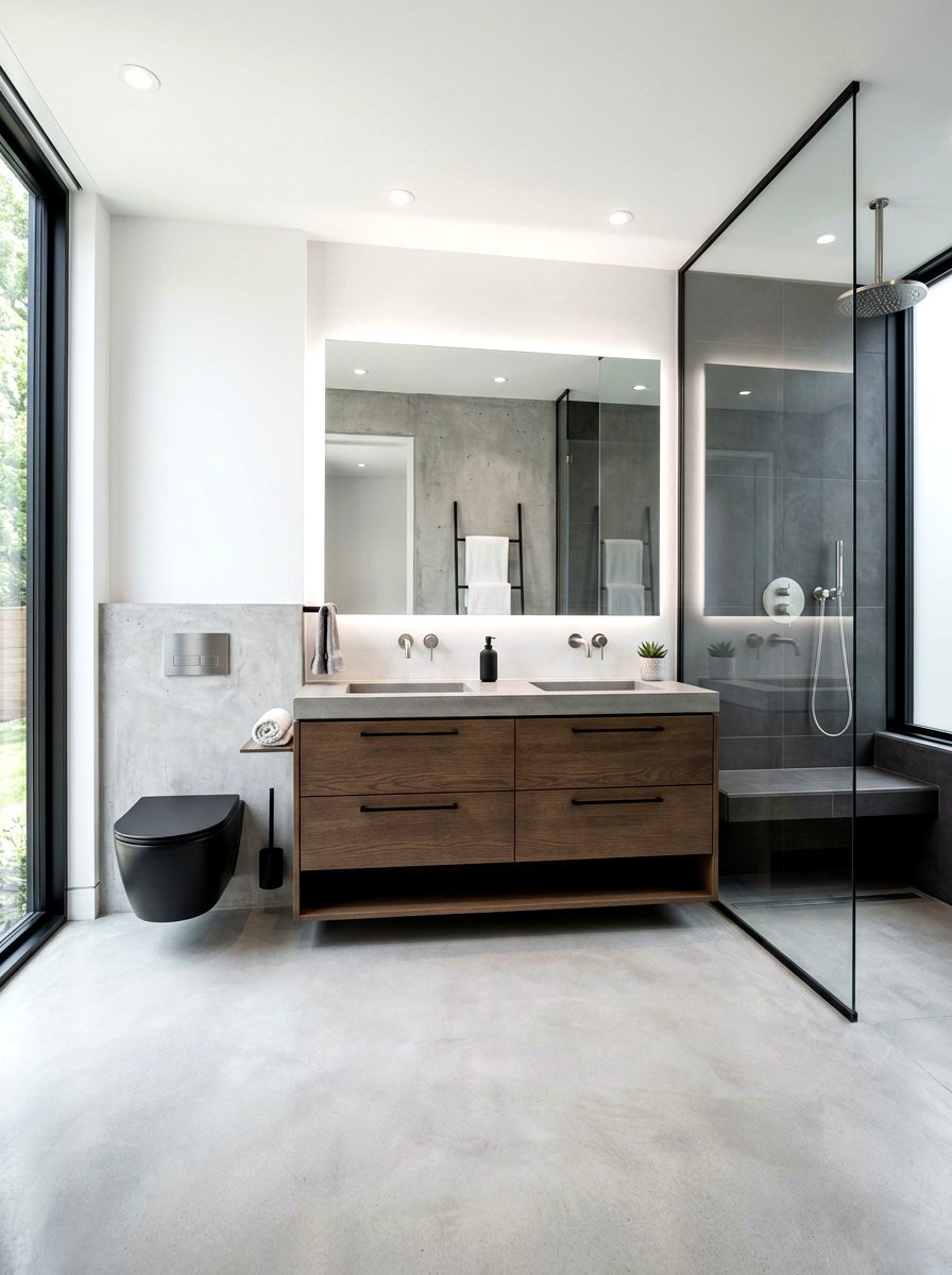 Minimalist mixed metal bathroom - 30 mixed metal bathroom decor ideas