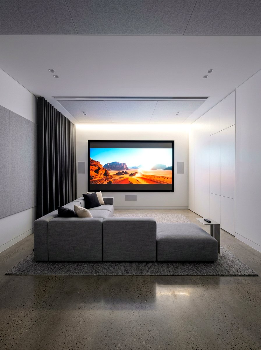 Minimalist movie room - 30 movie room ideas