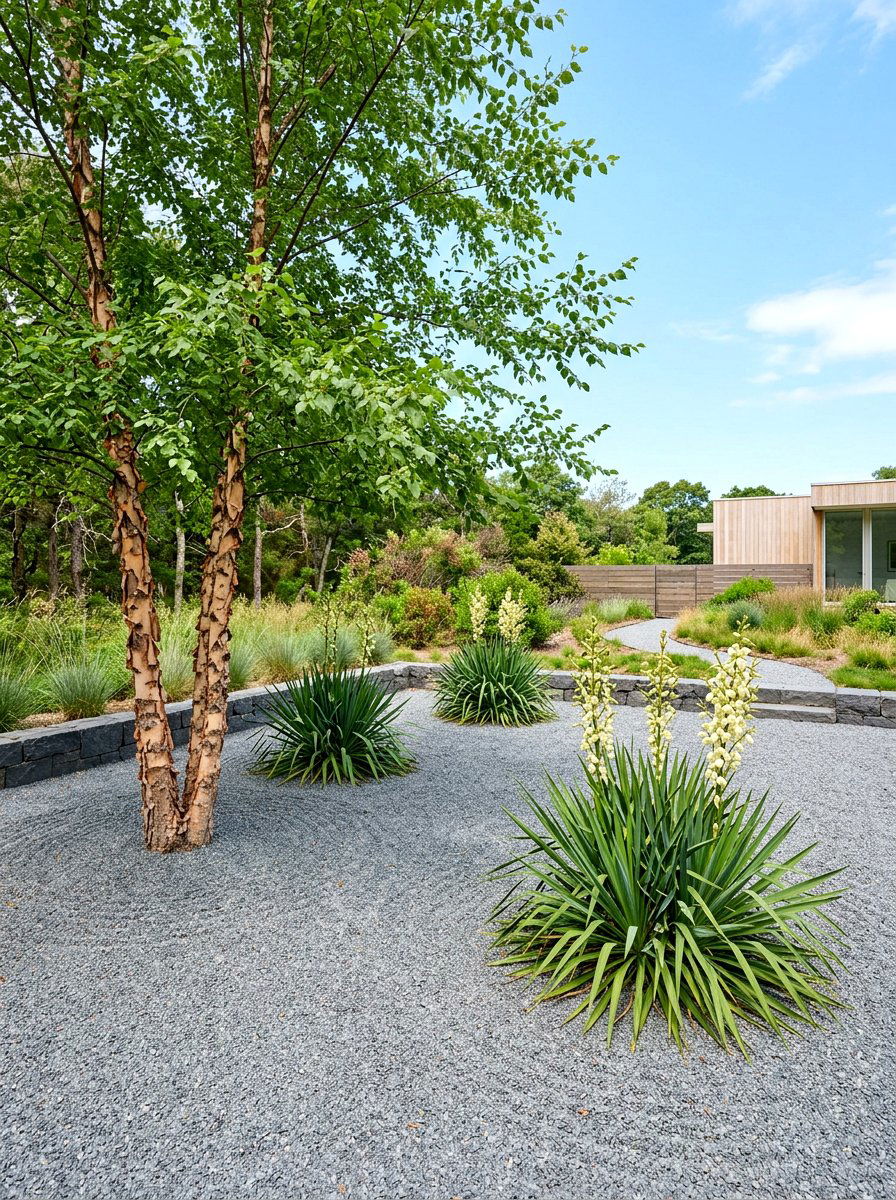 Minimalist native garden - 30 native plant front yard ideas