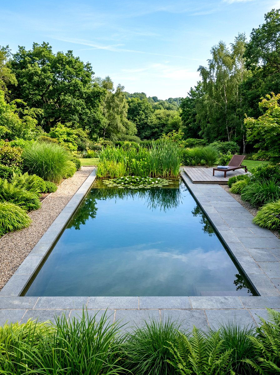 Minimalist natural pool - 30 natural pool backyard ideas