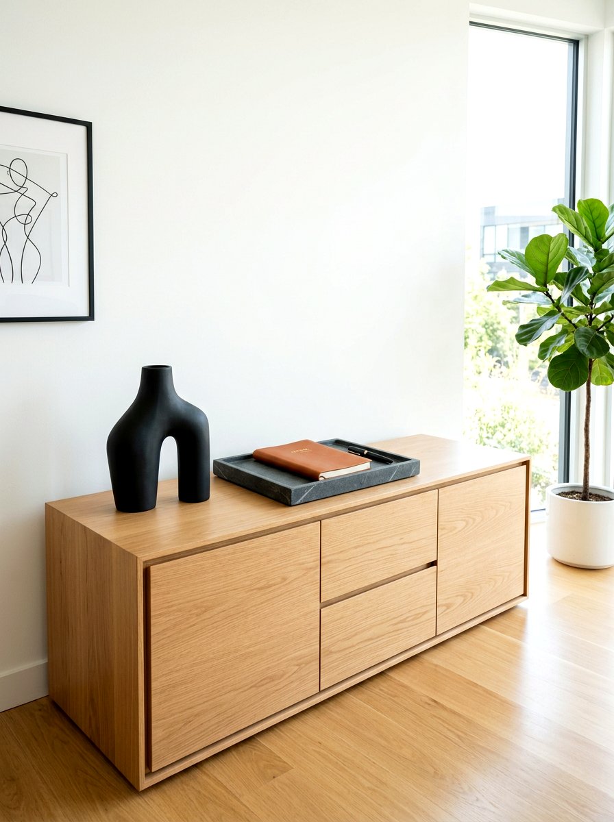 Minimalist office credenza - 30 office credenza styling ideas
