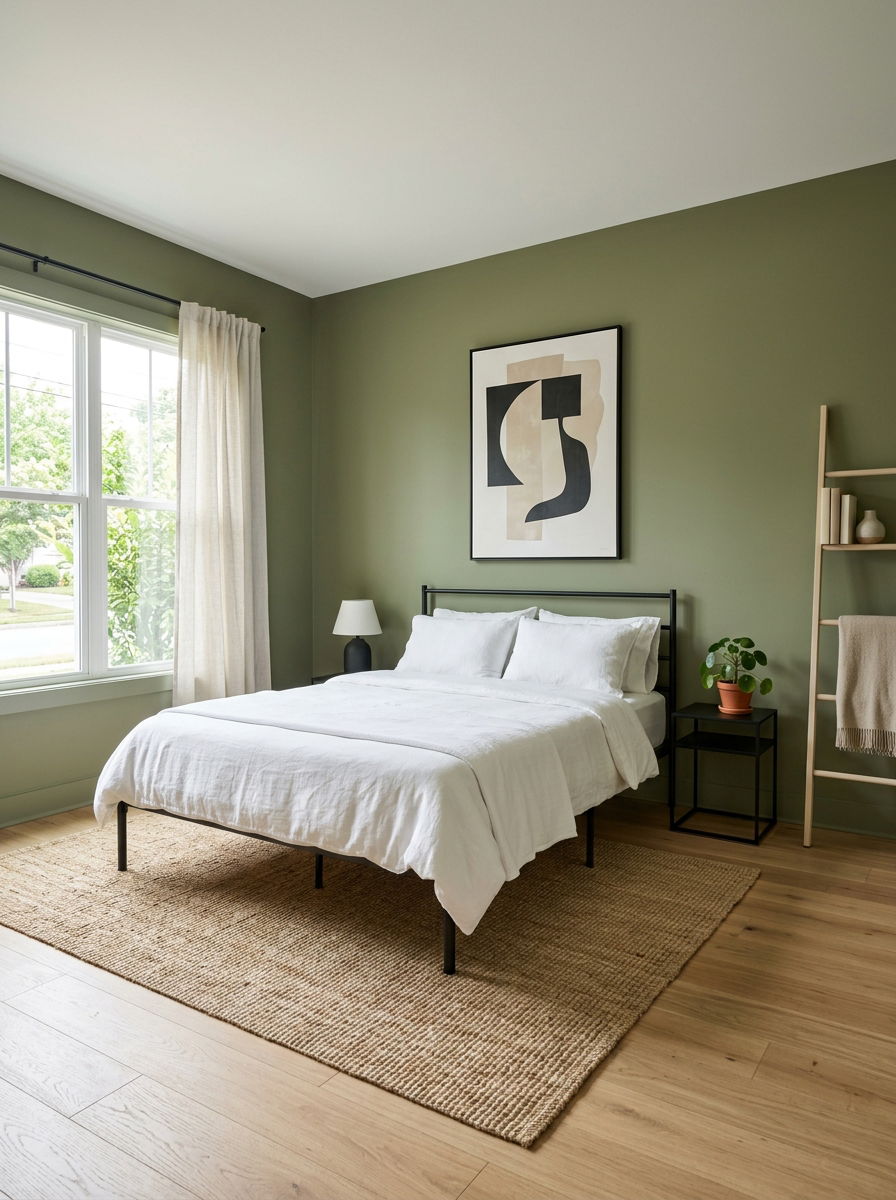 Minimalist olive green bedroom - 30 olive green bedroom ideas