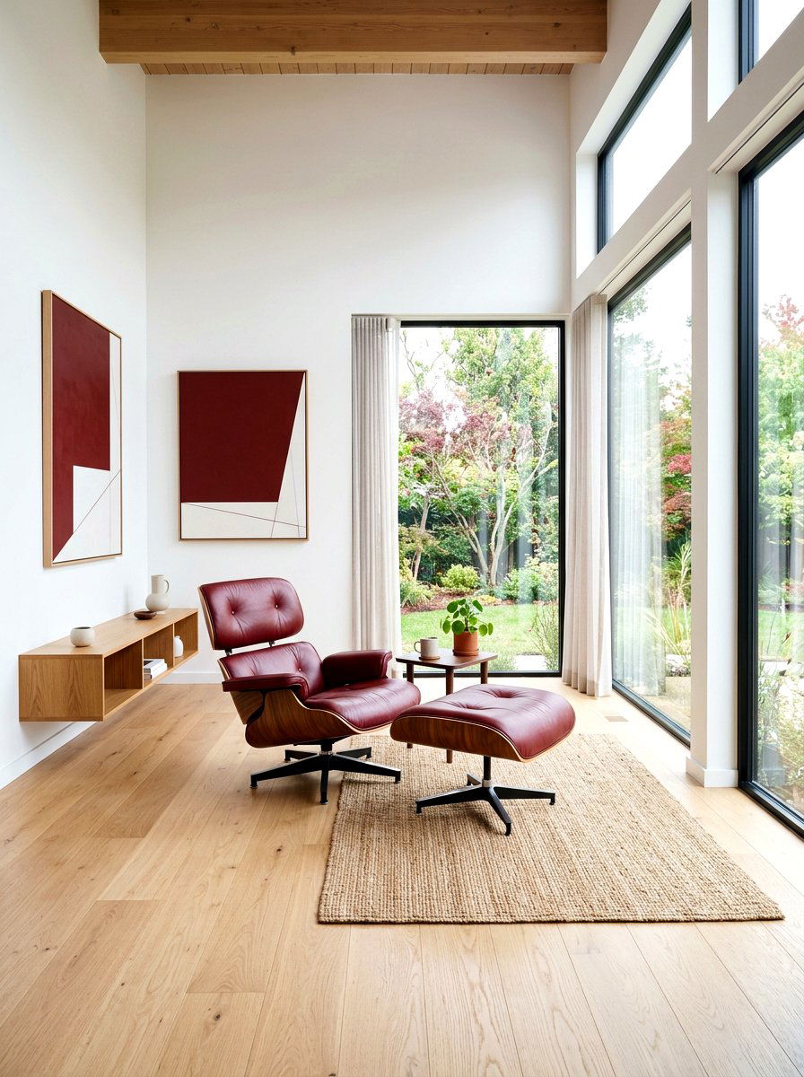 Minimalist oxblood living room - 30 oxblood accent living room ideas
