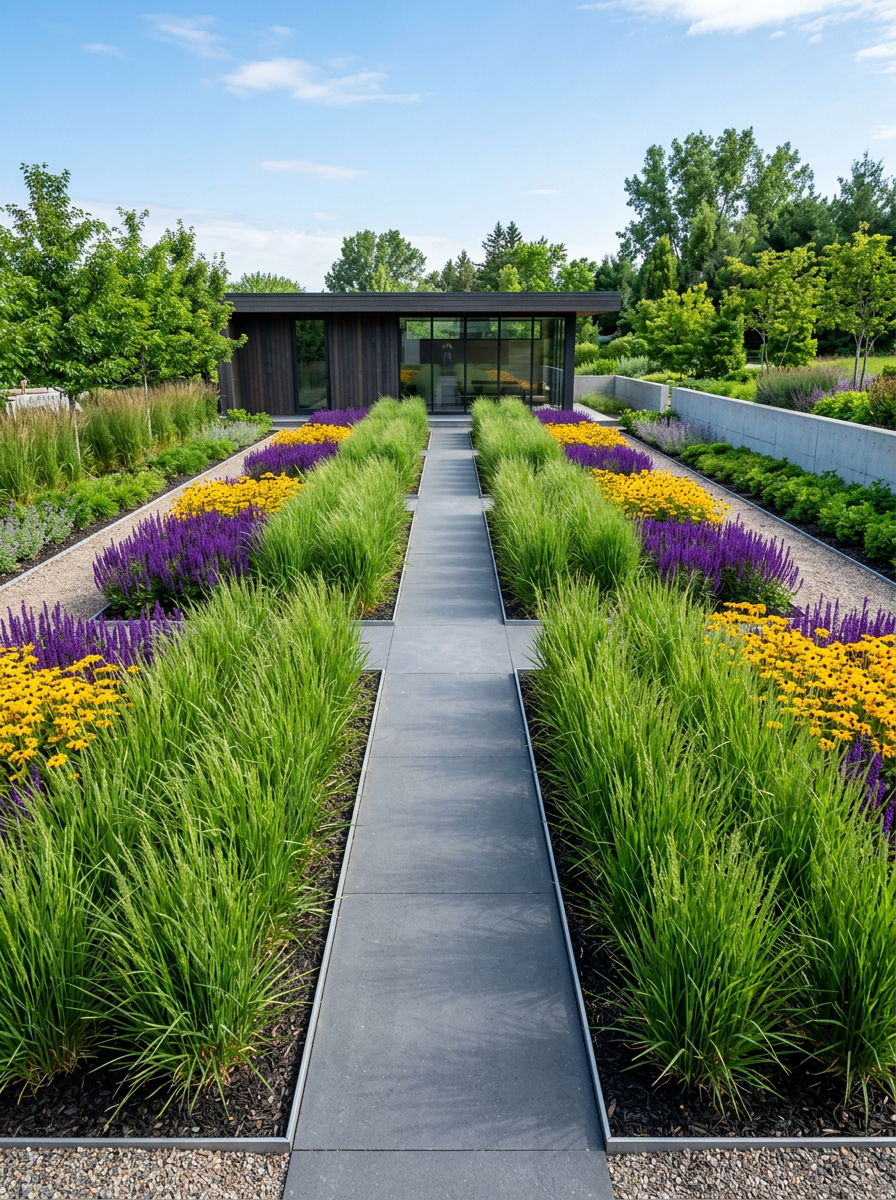 Minimalist perennial garden - 30 perennial flower bed ideas