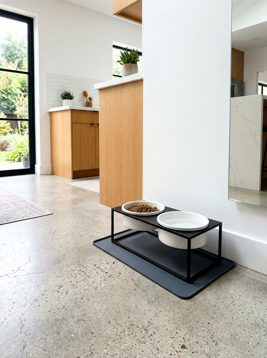 Minimalist pet bowl kitchen setup - 30 pet station kitchen ideas