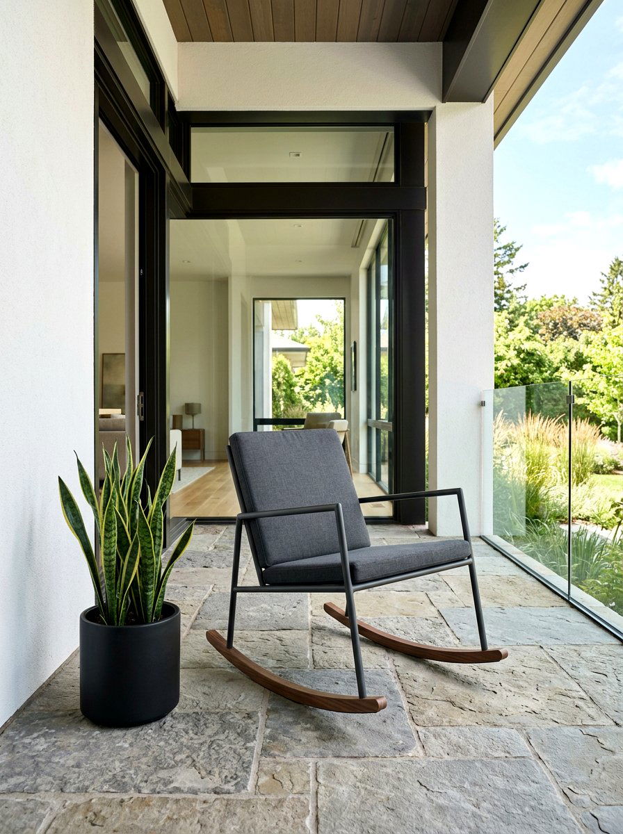Minimalist porch rocking chair - 30 porch rocking chair styling ideas
