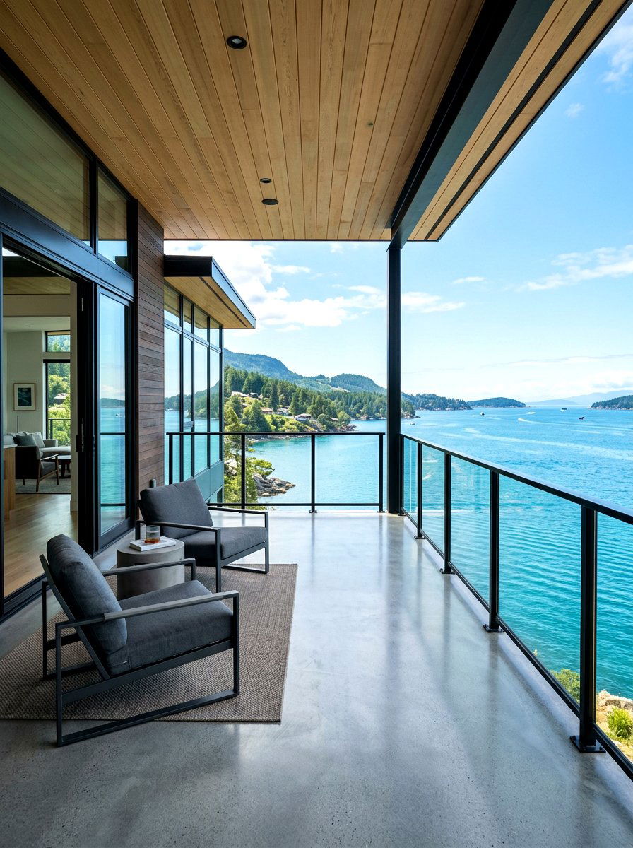 Minimalist porch - 30 lake house porch ideas
