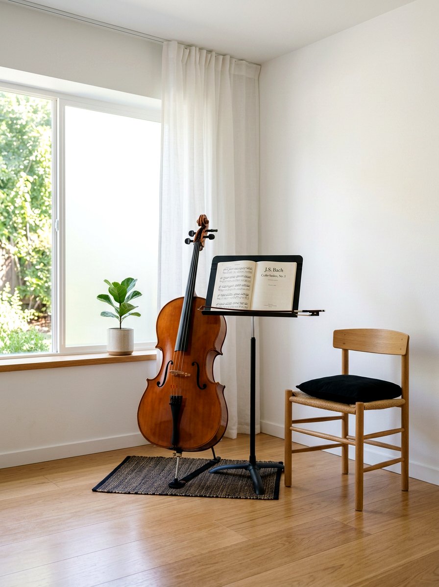Minimalist practice space - 30 music room ideas