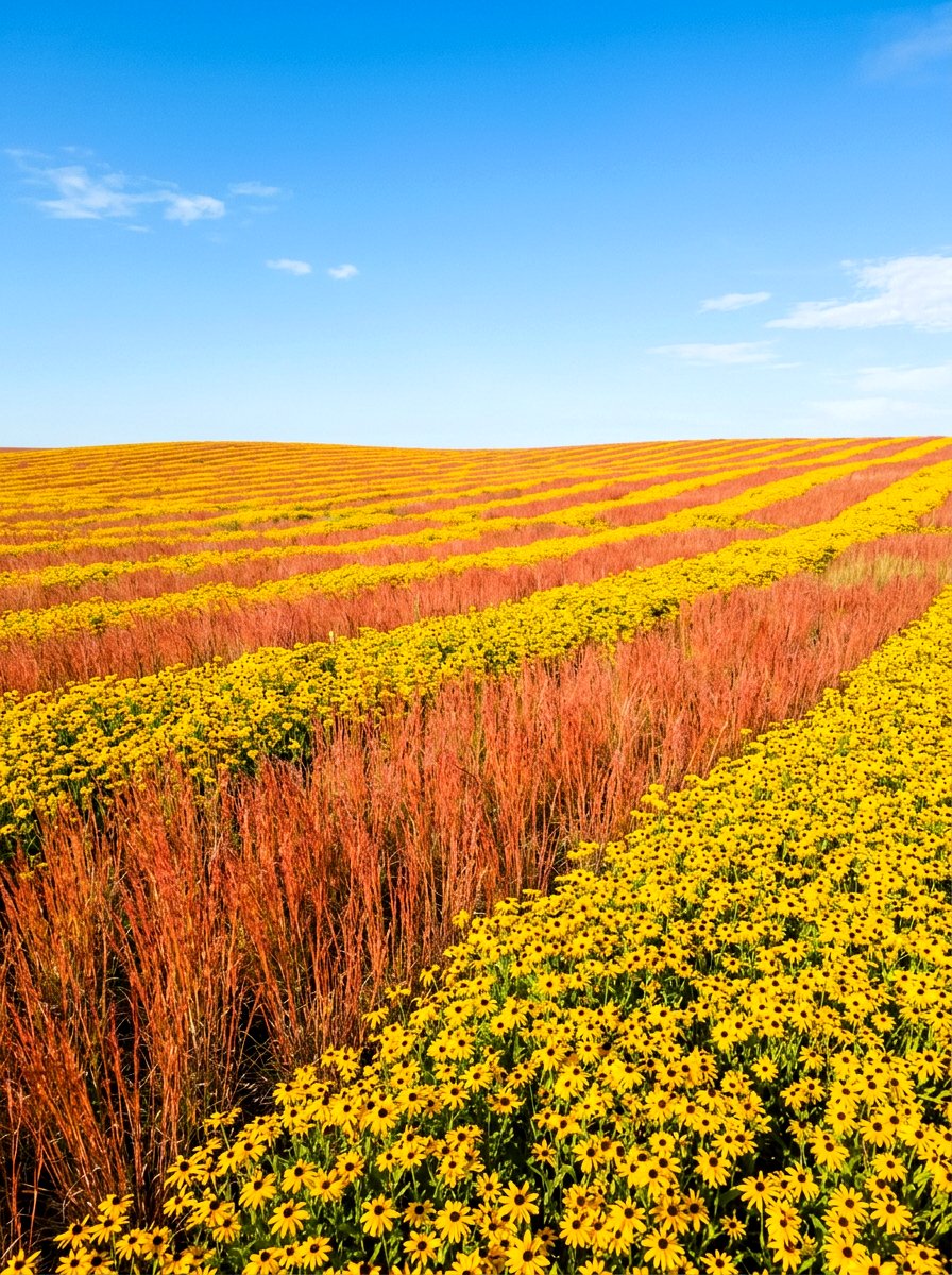 Minimalist prairie landscape - 30 prairie garden ideas