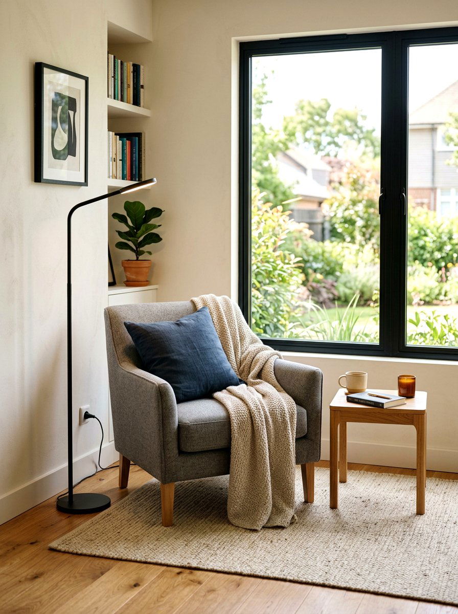 Minimalist reading nook - 30 calm minimal decor ideas