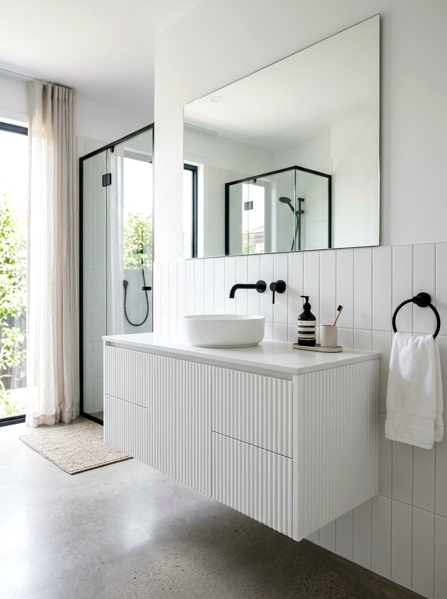 Minimalist reeded vanity - 30 reeded vanity bathroom ideas