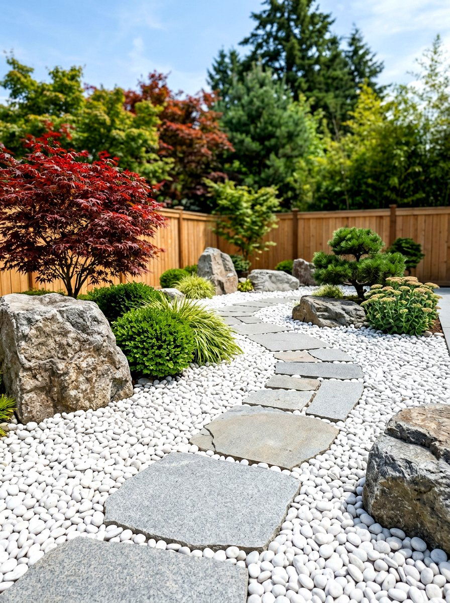 Minimalist rock garden pathway - 30 sidewalk garden ideas