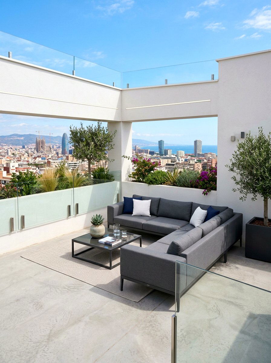 Minimalist rooftop lounge - 30 rooftop deck lounge ideas