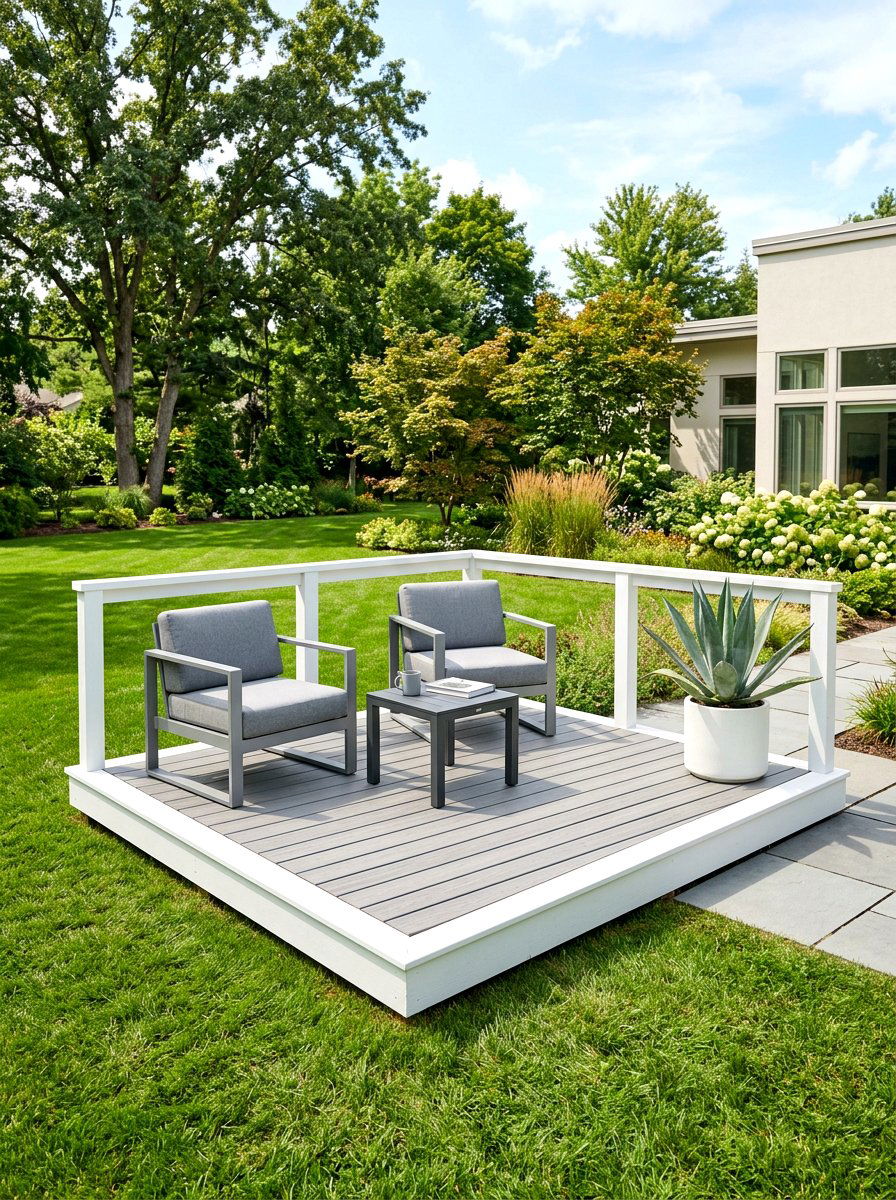 Minimalist small deck - 30 cozy deck ideas