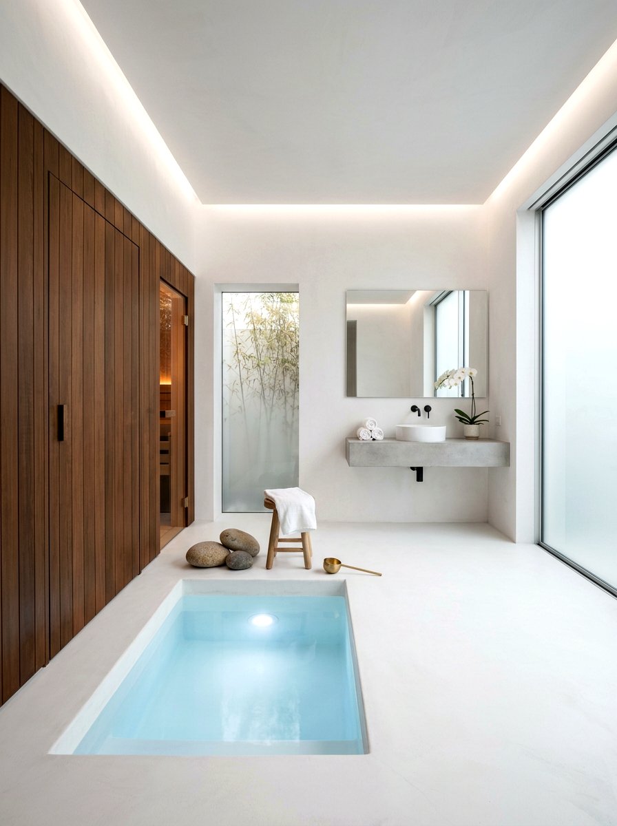 Minimalist spa bathroom - 30 contrast therapy bathroom ideas