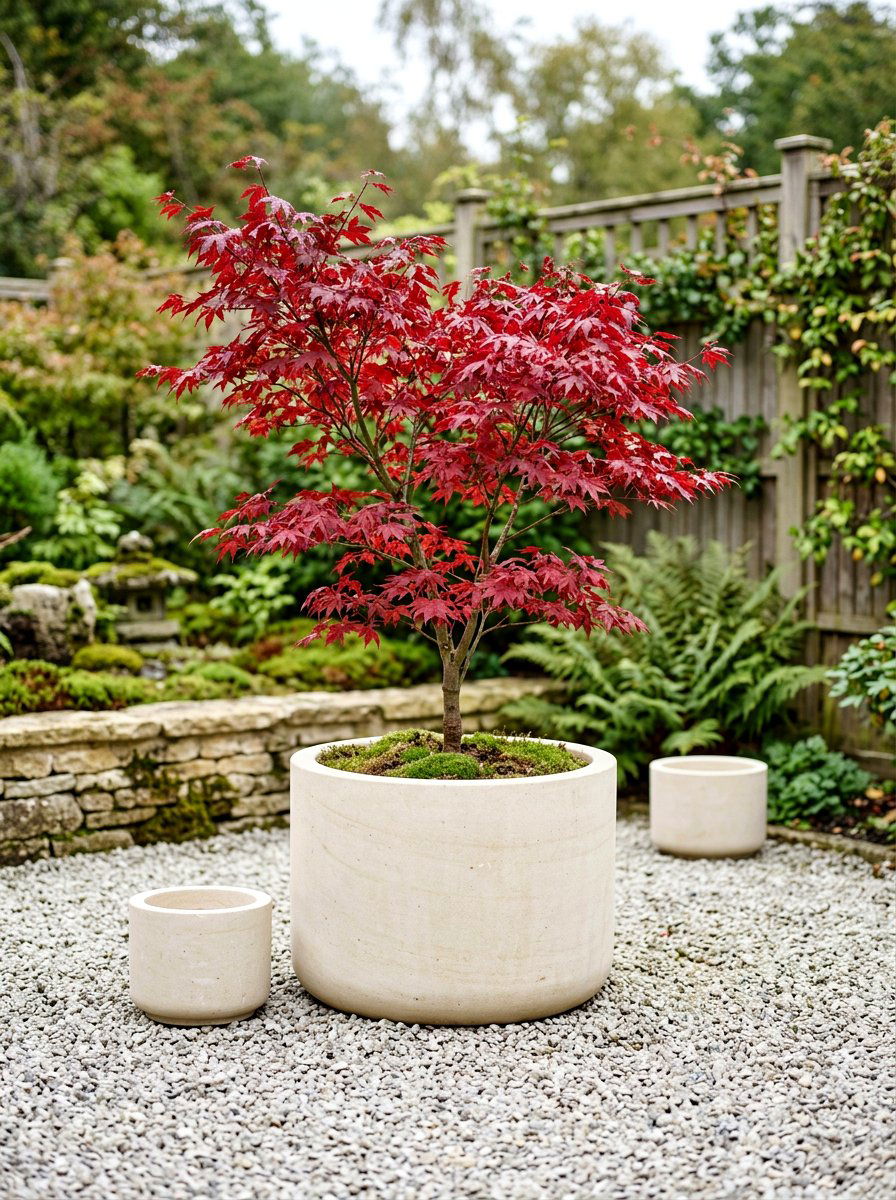 Minimalist stone pots - 30 front yard planter ideas