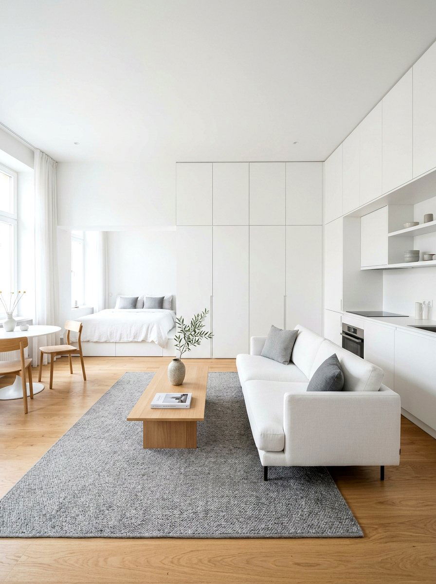 Minimalist studio apartment - 30 studio apartment vibe ideas